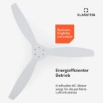 Santa Elena Deckenventilator 52" | 9.060m³/h | 6 Geschwindigkeitsstufen | Fernbedienung – Bild 4