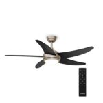 Bolero Deckenventilator mit Licht | 132 cm | 35 W | Leiser Betrieb | Holz
