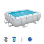 Bestway 2.87m x 2.01m x 1.0m Power Steel Rectangular Frame Pool Set