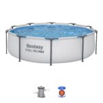 Conjunto de piscina sobre superficie Steel Pro MAX de Bestway de 3.05 m x 76 cm